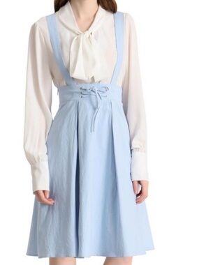 Light Blue Suspender Skirt